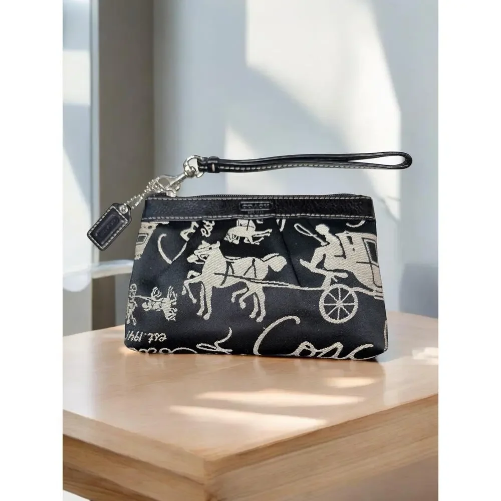 Y2K Coach F15653 Ashley 1941 Horse & Carriage Satchel Bag & Pleated Wristlet